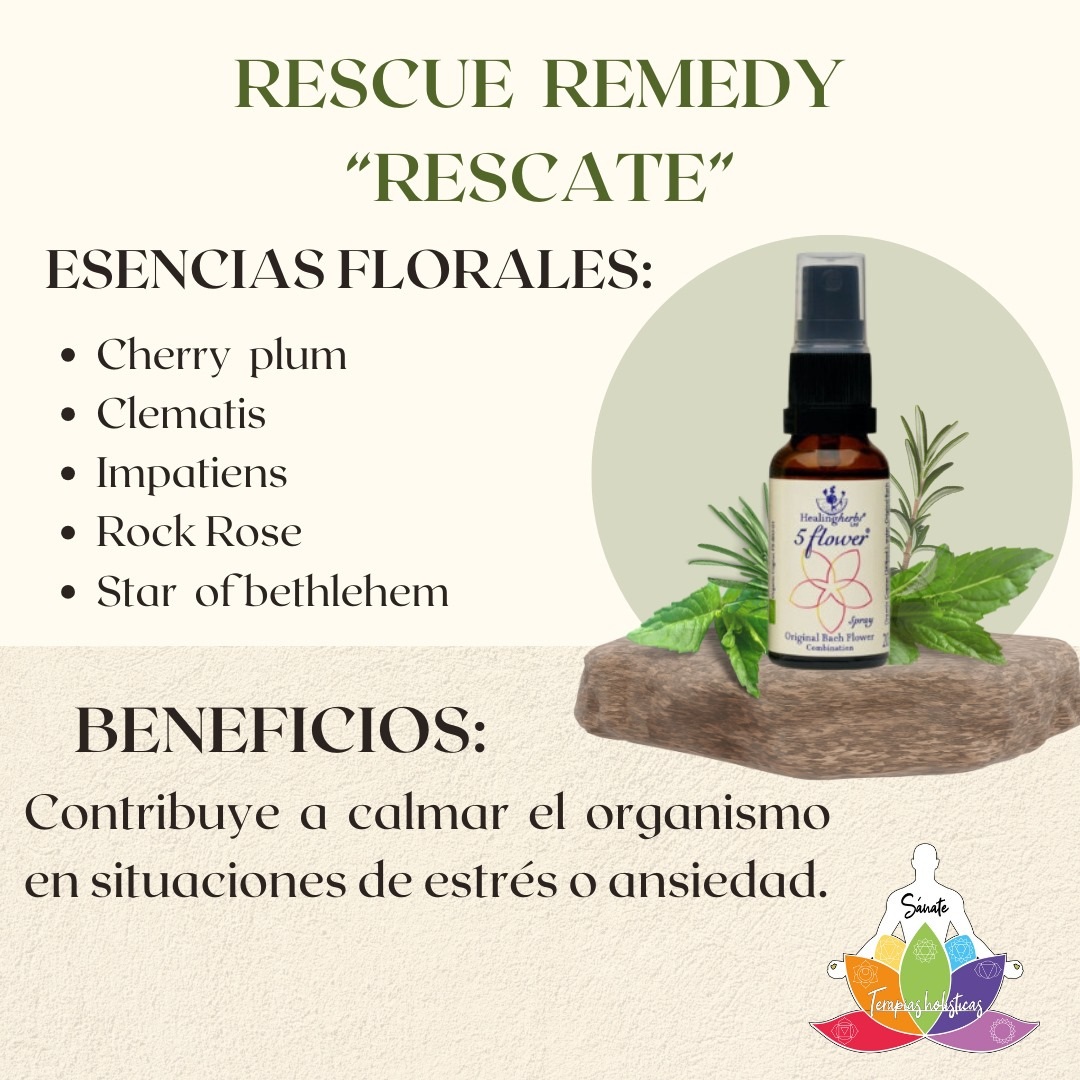Flor de Bach Rescate - Remedio Natural para el Estrés y la Ansiedad